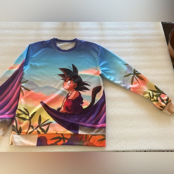 DragonBall Z-Goku-Mens Crewneck Pullover-Sweatshrt-Double Sided-Video Game-Anime - Picture 3 of 14
